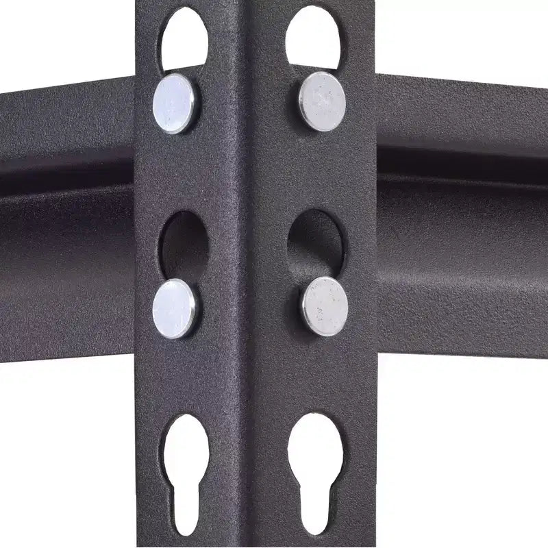 Estantería de Almacenamiento para Garaje de Acero sin Tornillos de 5 Niveles 48"Anx24"Profx72"Al Negra
