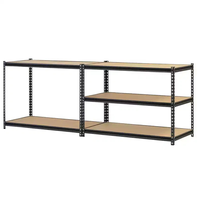 Estantería de Almacenamiento para Garaje de Acero sin Tornillos de 5 Niveles 48"Anx24"Profx72"Al Negra