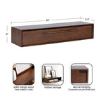 Estante flotante McCutcheon de 30"x9"x6" color Nogal Marrón
