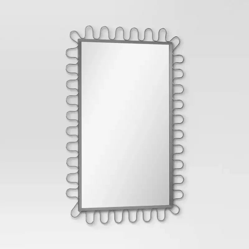 Espejo de pared metálico con bucle de 20"x30"