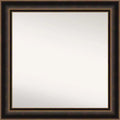 32"x32" Villa Wood Wall Mirror, Oil Rubbed Bronze - Amanti Art: Square, Modern, Wood Frame