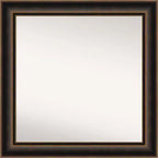 32"x32" Villa Wood Wall Mirror, Oil Rubbed Bronze - Amanti Art: Square, Modern, Wood Frame