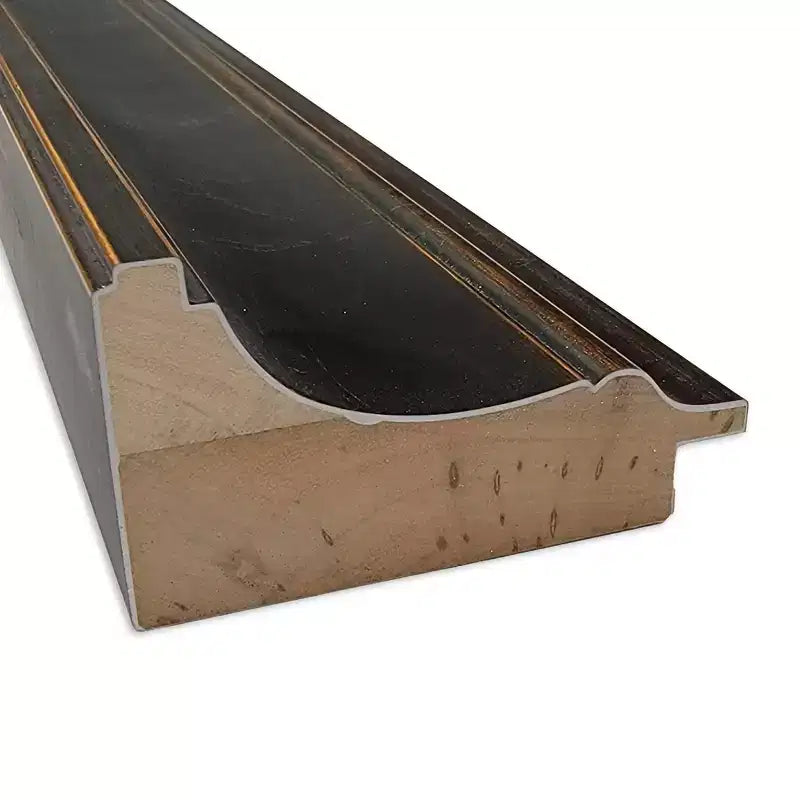 Espejo de pared de madera Villa de 32"x32", bronce aceitado - Cuadrado, moderno, marco de madera