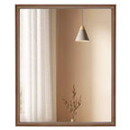 WallBeyond 28"x34" Classic Rectangle Mirror Brown