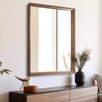Espejo rectangular clásico de 28"x34" marrón