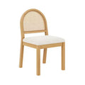 Nathan James Set of 6 Bailey Boucle Dining Chair Warm Pine