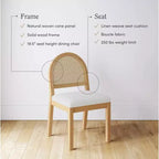 Silla de Comedor Bailey Boucle de Pino Cálido