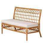 Rincón de comedor Adora Rattan: Estilo bohemio, Asientos acolchados, Mesa de madera de caucho