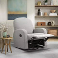 Relax-A-Lounger Martini Swivel Rocker Recliner Woven Light Gray