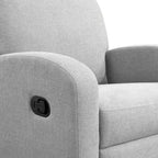 Martini Sillón Reclinable Giratorio con Mecedora de Tejido Gris Claro
