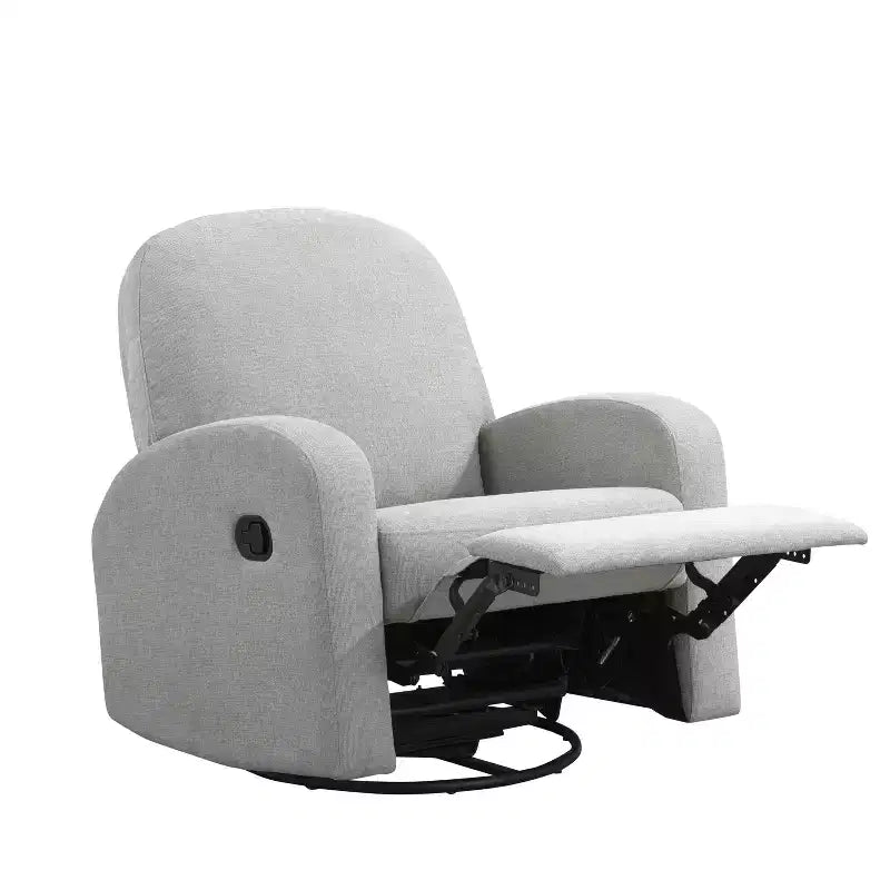 Martini Sillón Reclinable Giratorio con Mecedora de Tejido Gris Claro