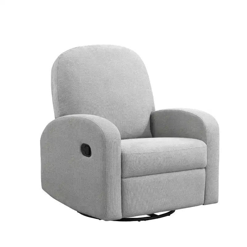 Martini Sillón Reclinable Giratorio con Mecedora de Tejido Gris Claro