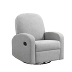 Martini Sillón Reclinable Giratorio con Mecedora de Tejido Gris Claro