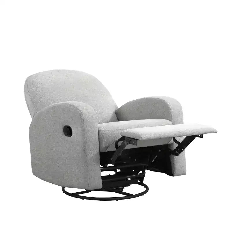 Martini Sillón Reclinable Giratorio con Mecedora de Tejido Gris Claro