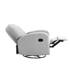 Martini Sillón Reclinable Giratorio con Mecedora de Tejido Gris Claro
