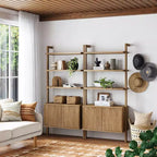 Estantería acanalada de madera de Jasper de 71.9" marrón