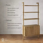 Estantería acanalada de madera de Jasper de 71.9" marrón