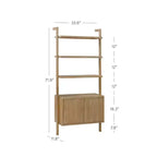 Estantería acanalada de madera de Jasper de 71.9" marrón