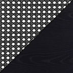 Mesa auxiliar con estante Northfield Admiral Weave en negro/negro