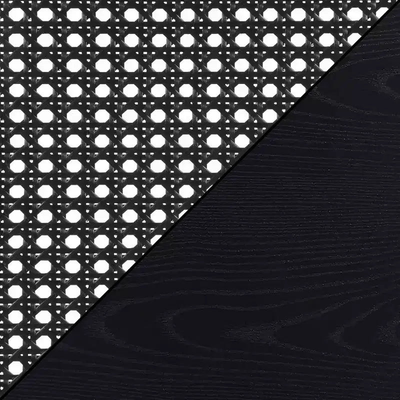Mesa auxiliar con estante Northfield Admiral Weave en negro/negro