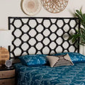 bali & pari Queen Size Revonda Rattan Standalone Headboard Black