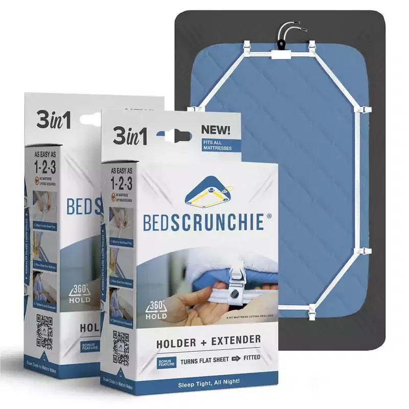 Bed Scrunchie 360 Degree Bed Sheet Tightener and Extender - 2 Pack