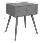 Mesa auxiliar Finco con 2 cajones