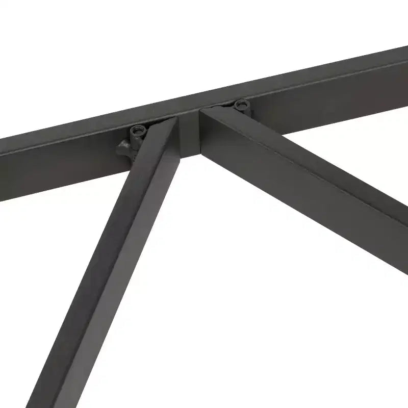 Mesa Consola de Metal Semicircular Langdon, 41x16x31, Marrón