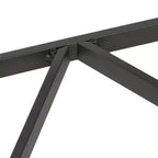 Mesa Consola de Metal Semicircular Langdon, 41x16x31, Marrón