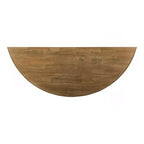 Mesa Consola de Metal Semicircular Langdon, 41x16x31, Marrón