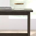 Mesa auxiliar rústica, mesa decorativa de madera maciza estilo casa de campo