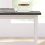 Mesa auxiliar rústica, mesa decorativa de madera maciza estilo casa de campo