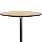 Mesa de cóctel redonda de madera de 30'' con columnas de 30'' y 42''
