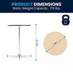 Mesa de cóctel redonda de madera de 30'' con columnas de 30'' y 42''