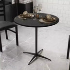 Mesa de cóctel redonda de madera de 30'' con columnas de 30'' y 42''