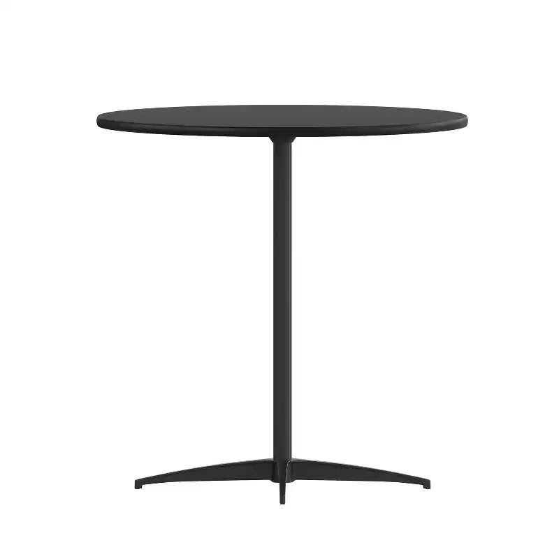 Mesa de cóctel redonda de madera de 30'' con columnas de 30'' y 42''
