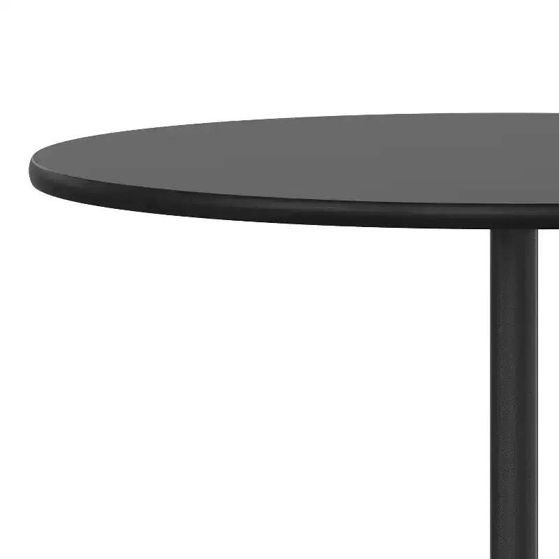 Mesa de cóctel redonda de madera de 30'' con columnas de 30'' y 42''