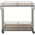 Dawson 2 Tier Rectangle Bar Cart - BCT6200 - Safavieh