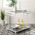 Carrito de bar rectangular de 2 niveles