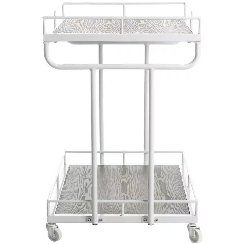 Carrito de bar rectangular de 2 niveles