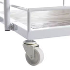 Carrito de bar rectangular de 2 niveles