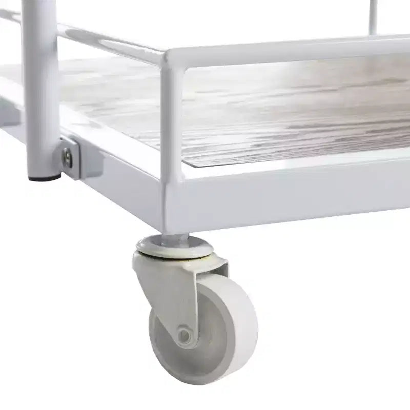 Carrito de bar rectangular de 2 niveles