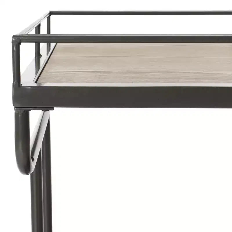 Carrito de bar rectangular de 2 niveles