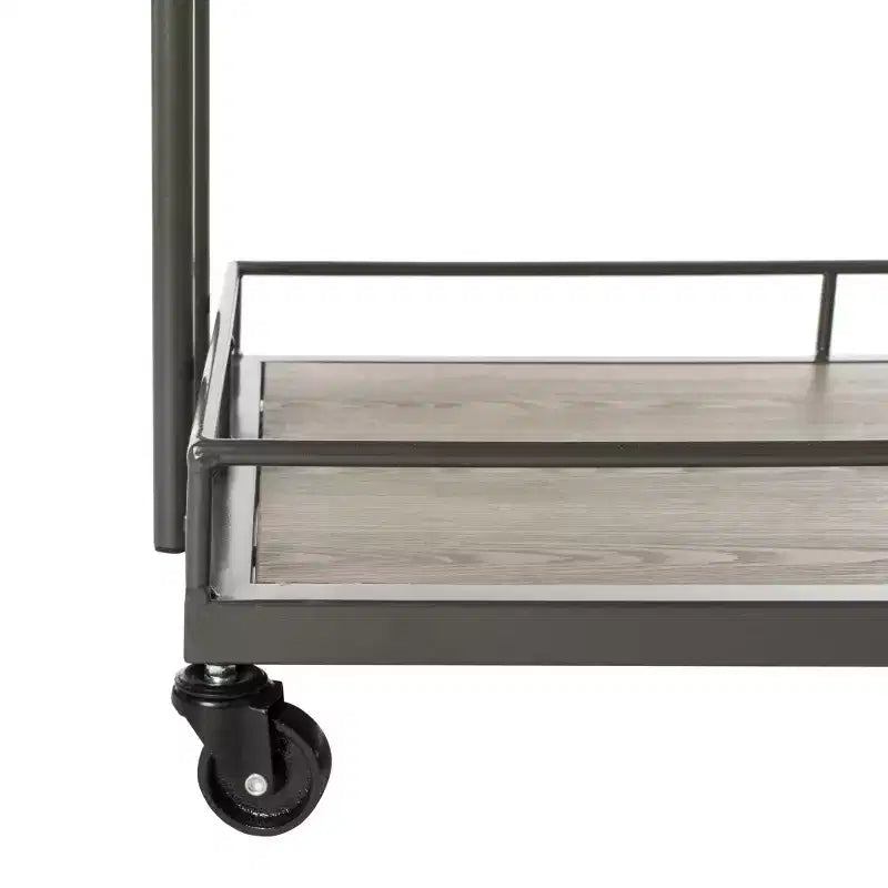 Carrito de bar rectangular de 2 niveles