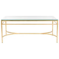 Abelard Cocktail Coffee Table - Gold/Glass - Safavieh