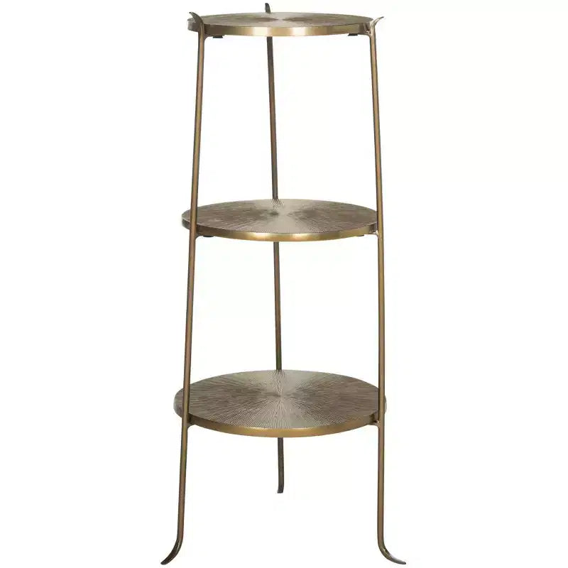 Elda Side Table - FOX3251A - Brass - Safavieh Couture