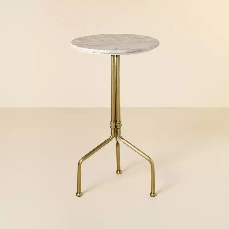 Marble and Brass Accent Side Drink Table - Hearth & Hand with Magnolia