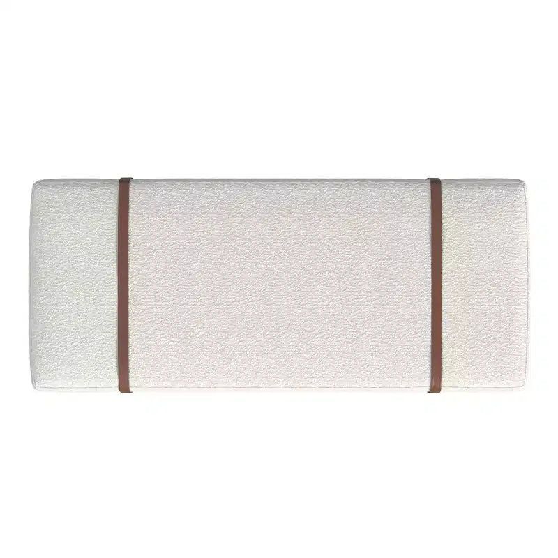 Banco tapizado de Bouclé