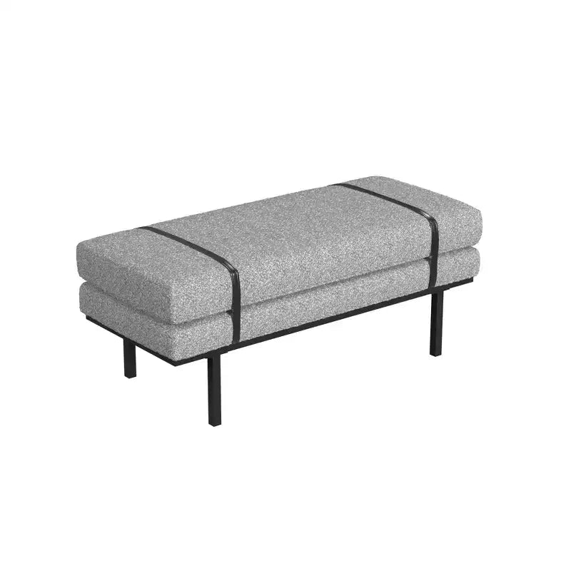 Banco tapizado de Bouclé