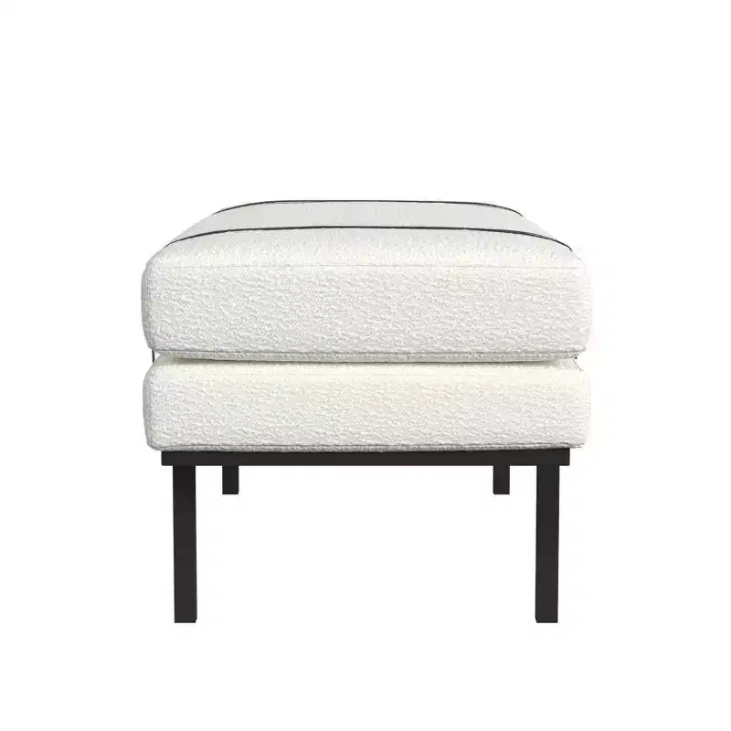 Banco tapizado de Bouclé